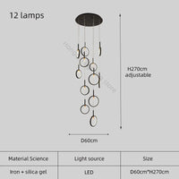 Simple modern trapezoid chandelier for interior decoration