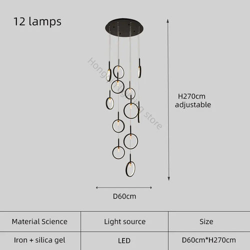Simple modern trapezoid chandelier for interior decoration