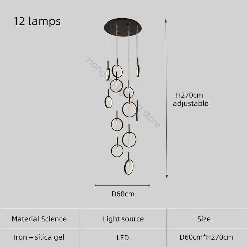 Simple modern trapezoid chandelier for interior decoration