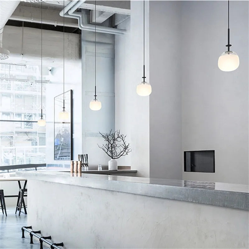Tempo glass pendant lamp for restaurant and hotel - vue 3 sur 9