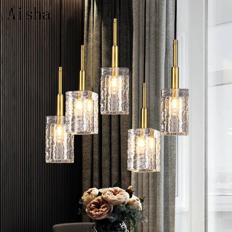 Gold crystal chandelier for elegant and modern interiors