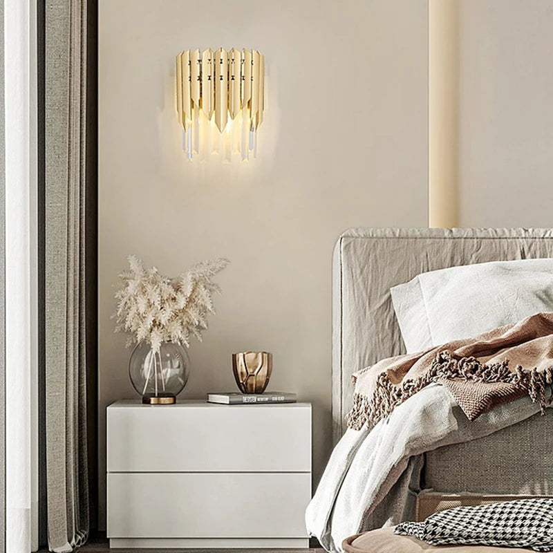 Luxury and modern crystal wall light for hotel