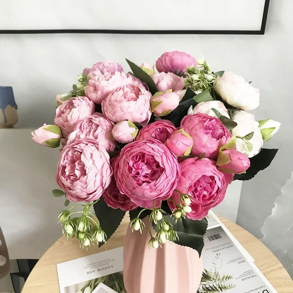 Small artificial flower bouquet for spring and festive decorations