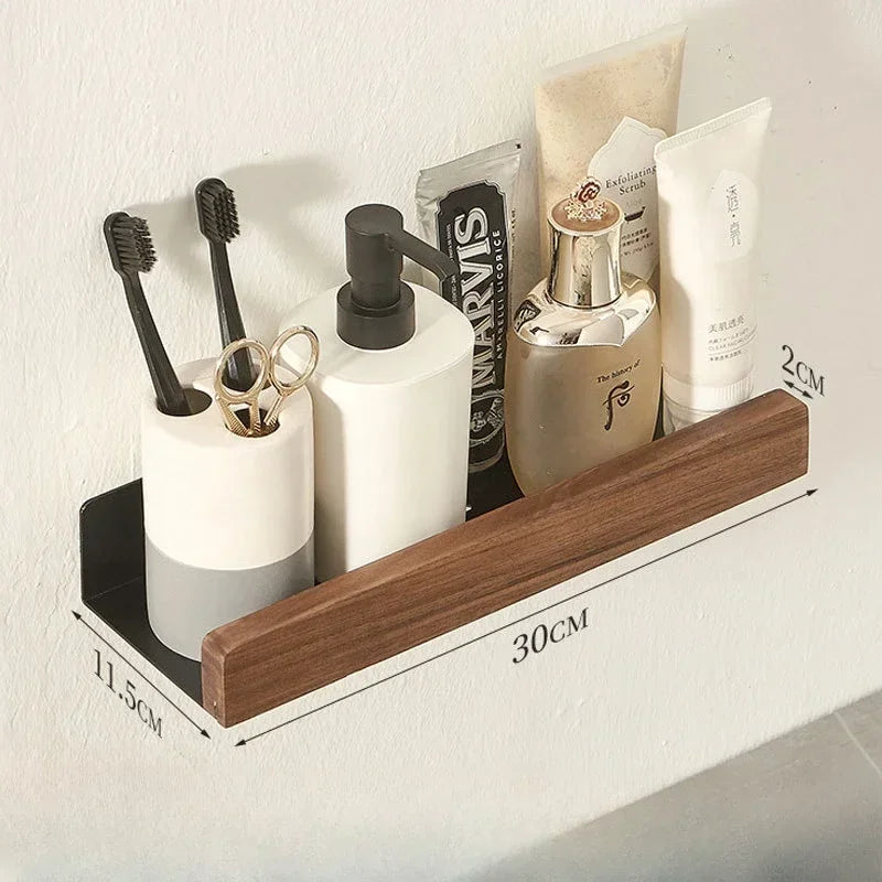 étagère en bois massif pour rangement sans perçage - vue 6 sur 10