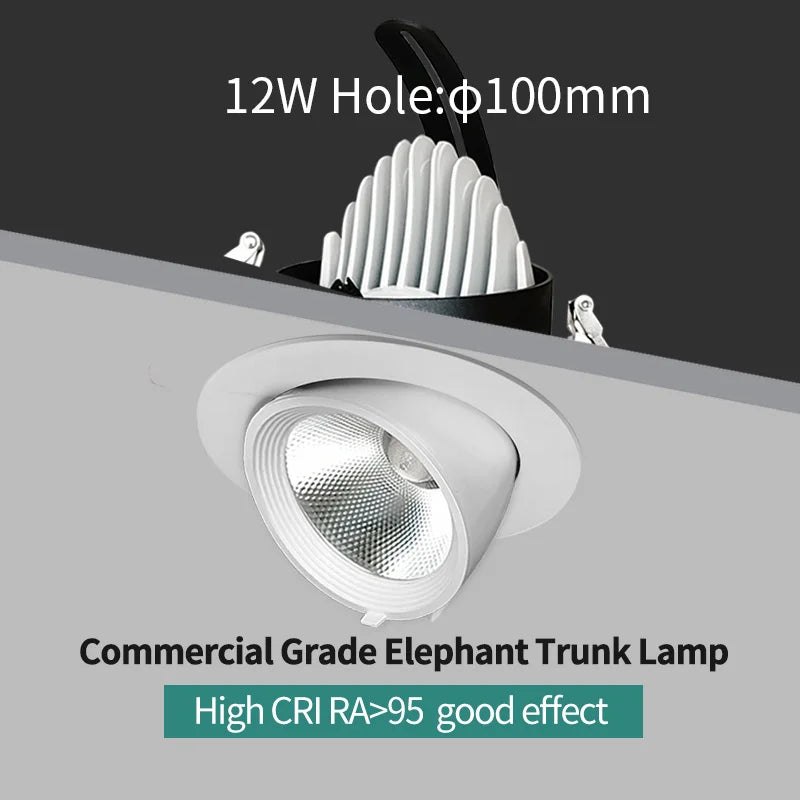 High quality adjustable beam recessed LED spotlight ra95