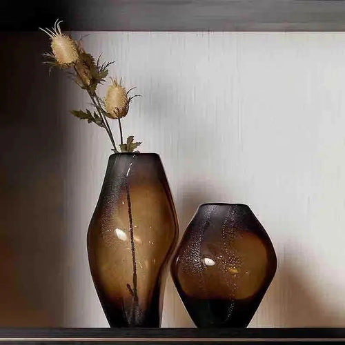 transparent glass vase for flowers and terrarium elegant decoration - vue 2 sur 8