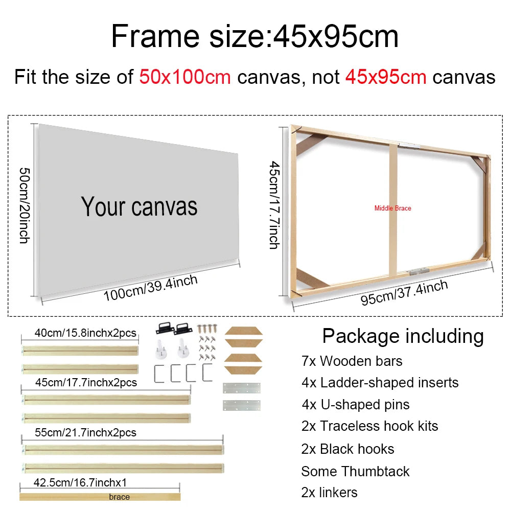 Wooden wall frame for canvases and decorative paintings - vue 23 sur 30