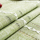 Boho braided table runner with fringes farmhouse style