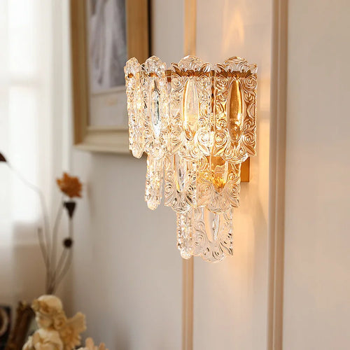 Gold glass wall light for interiors and restaurants - vue 2 sur 7