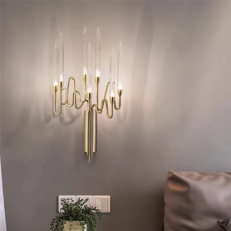 Bauhaus luxury crystal wall light for modern interiors - vue 3 sur 7