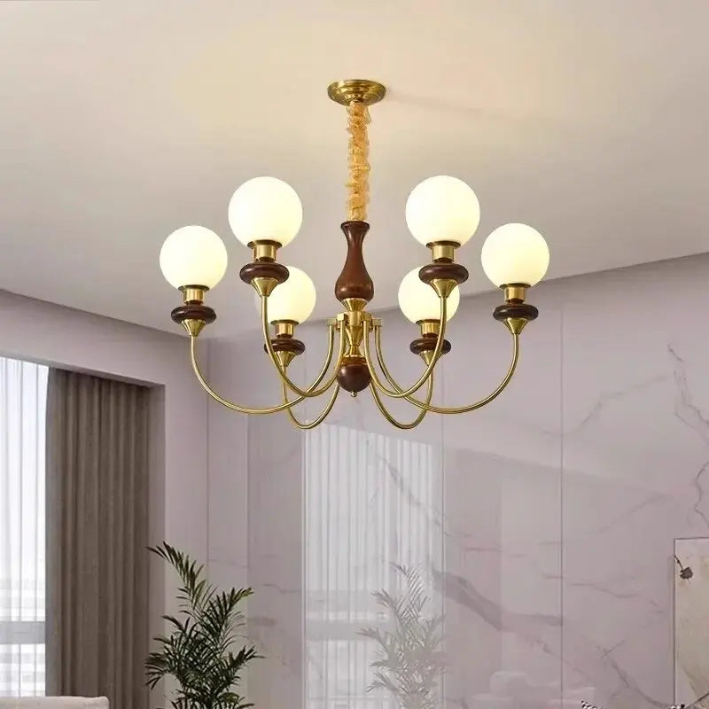 Medieval glass chandelier for elegant interior decor