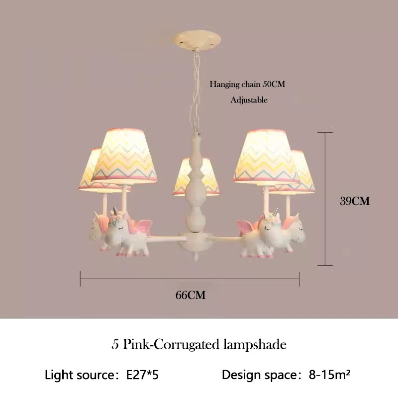 Nordic style rotating LED children’s chandelier, romantic and cosy - vue 11 sur 24