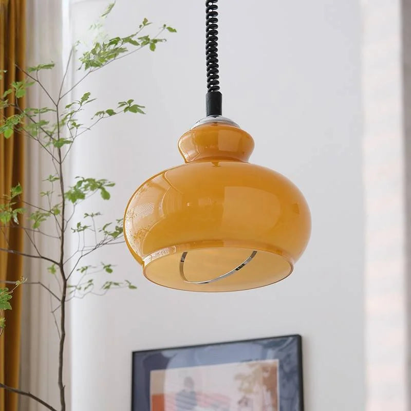 Nordic coloured glass pendant light for bar and restaurant