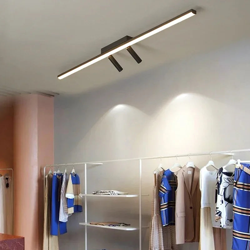 Modern LED chandelier with acrylic spotlights for indoor lighting - vue 3 sur 9