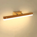 Nordic solid wood LED wall light for reading