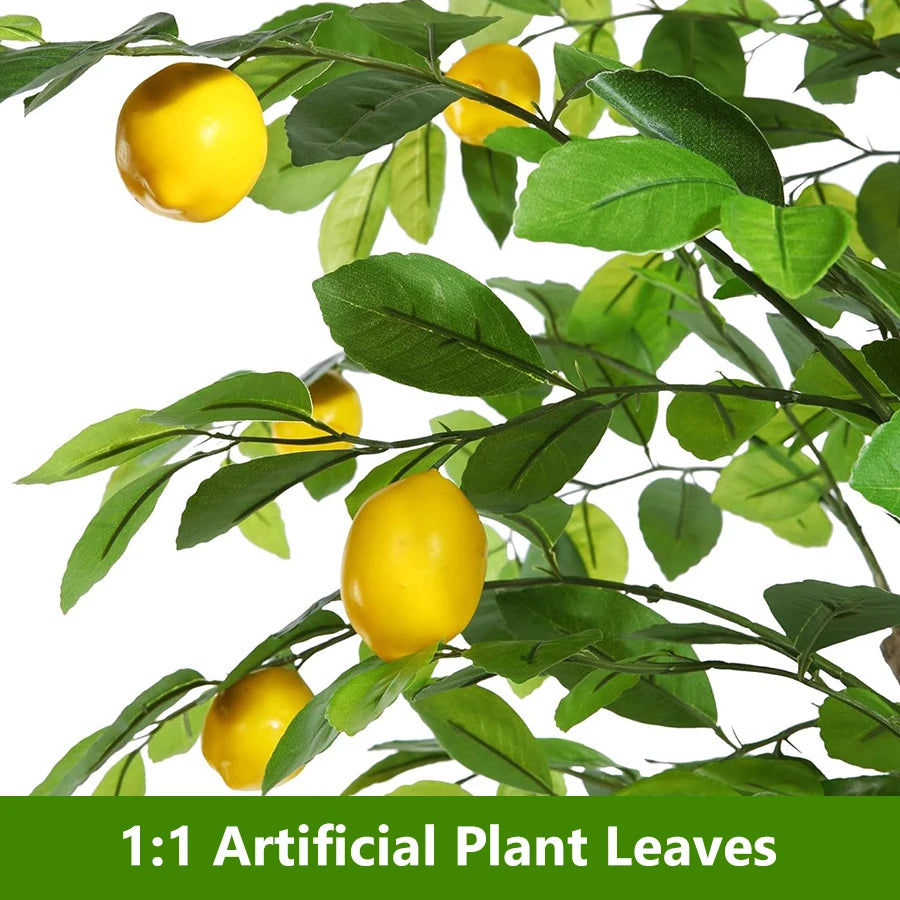 Artificial lemon tree with fruit for indoor and garden decoration - vue 4 sur 8