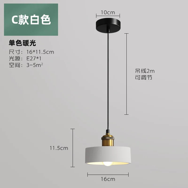 Industrial style LED pendant light - vue 9 sur 22