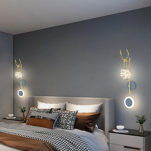 Nordic minimalist luxury star wall lamp bedside chandelier - vue 6 sur 18