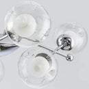 Clear glass Bauhaus style chandelier for hotel