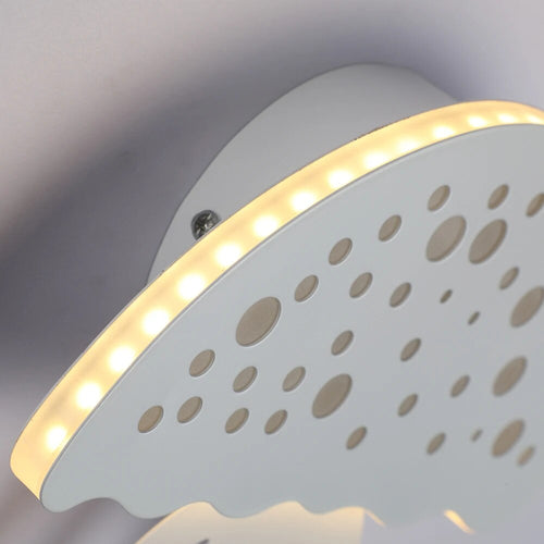 White jellyfish-shaped LED wall light - vue 6 sur 7