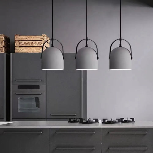 Industrial terrazzo concrete pendant light for interiors - vue 5 sur 9