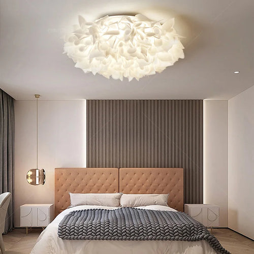 Romantic flower dimmable LED ceiling light with remote control PVC - vue 4 sur 12