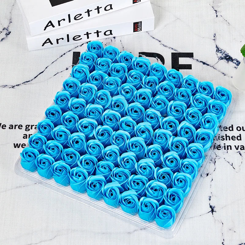 Set of 81 artificial soap roses for decorations and gifts - vue 9 sur 18
