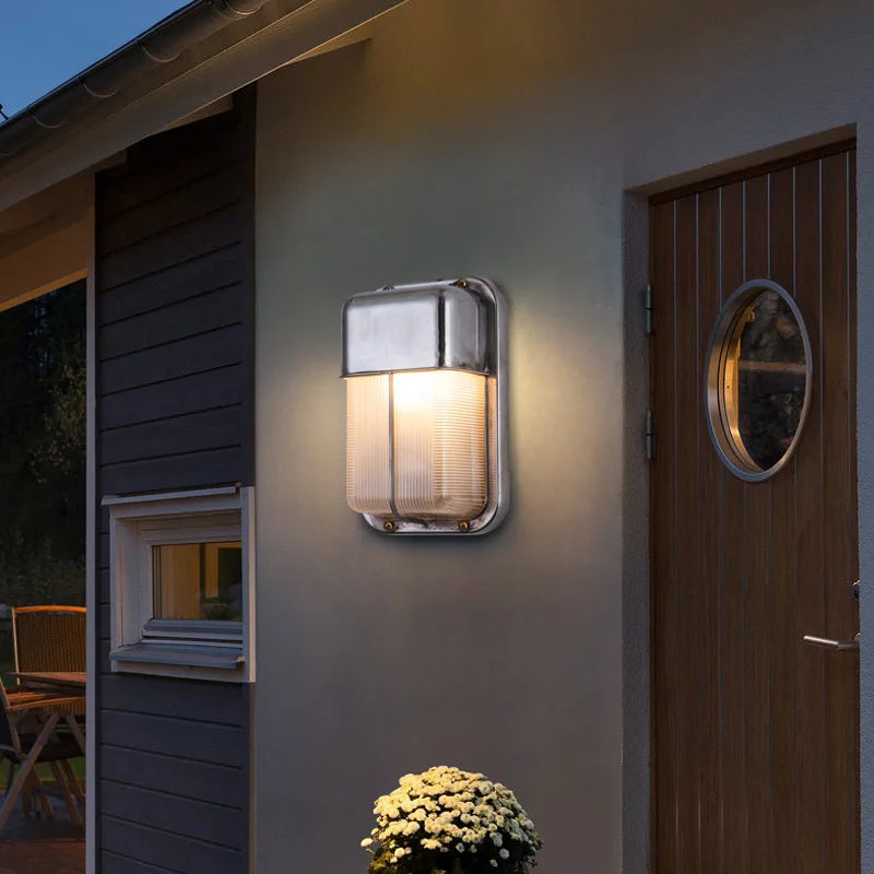 Retro waterproof LED wall light in aluminium for outdoor and indoor use - vue 5 sur 15