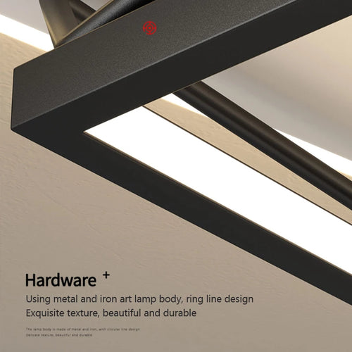 lampe de suspension led moderne carrée ronde industrielle - vue 6 sur 12