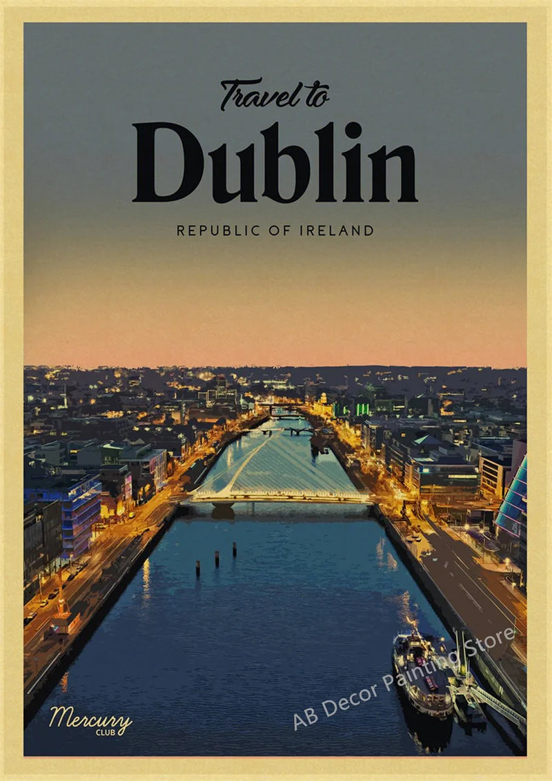 Retro travel poster for tourism enthusiasts
