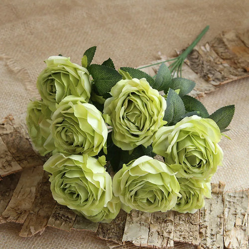 10 artificial flower heads for wedding and festival decoration - vue 16 sur 15