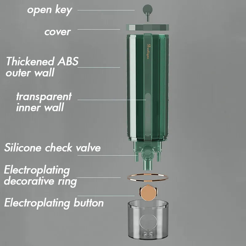 wall mounted liquid soap dispenser for bathroom and hotel