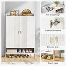 six-tier shoe rack with adjustable shelves