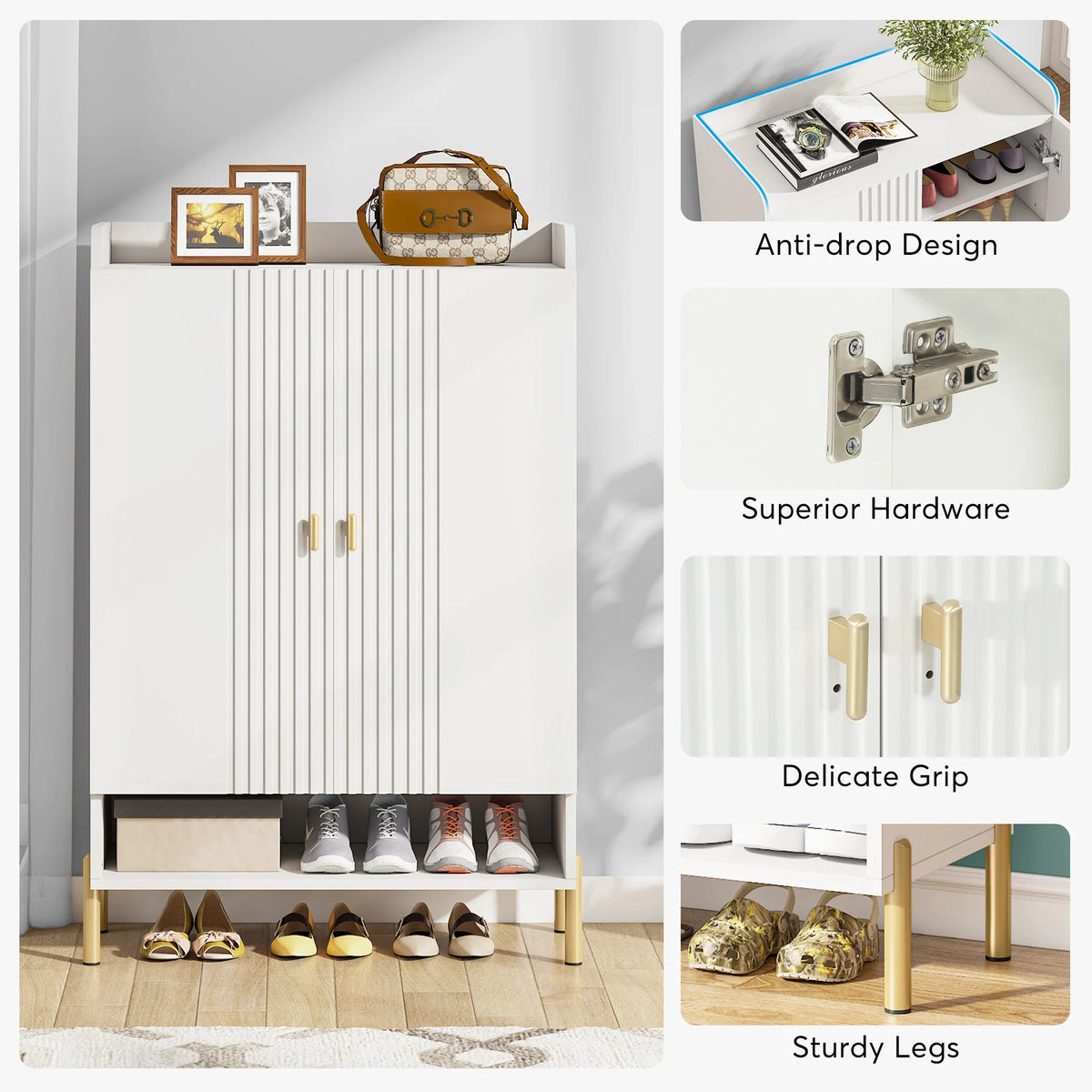 six-tier shoe rack with adjustable shelves - vue 5 sur 6