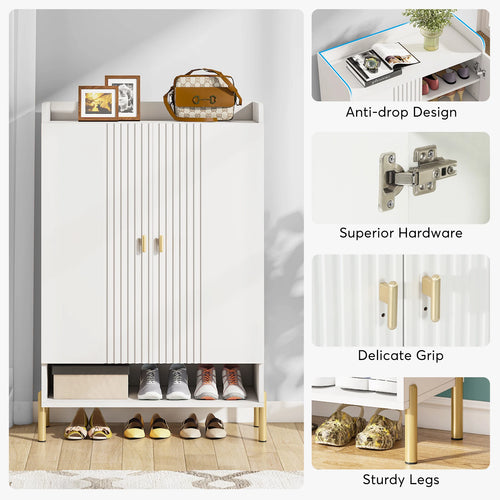 six-tier shoe rack with adjustable shelves - vue 6 sur 6