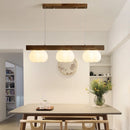 Modern natural wood pendant light cotton-shaped