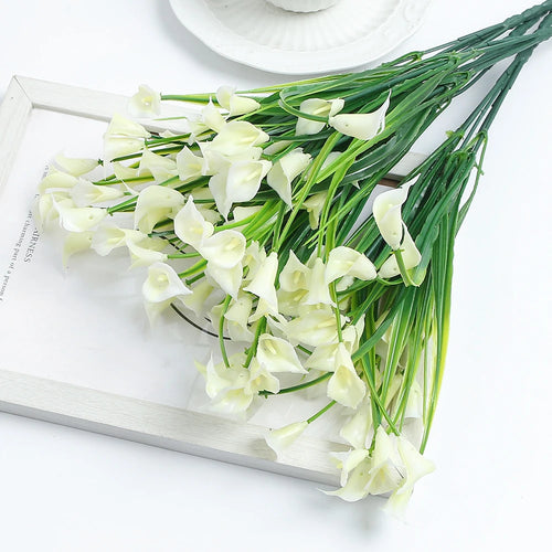 Artificial calla lily bouquet for indoor and outdoor decor - vue 9 sur 12