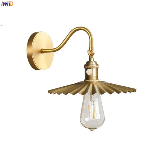 Modern copper wall light with adjustable edison LED pull chain by IWHD - vue 15 sur 23