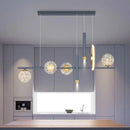 Modern LED gypsophila glass chandelier with remote dimming for interior décor