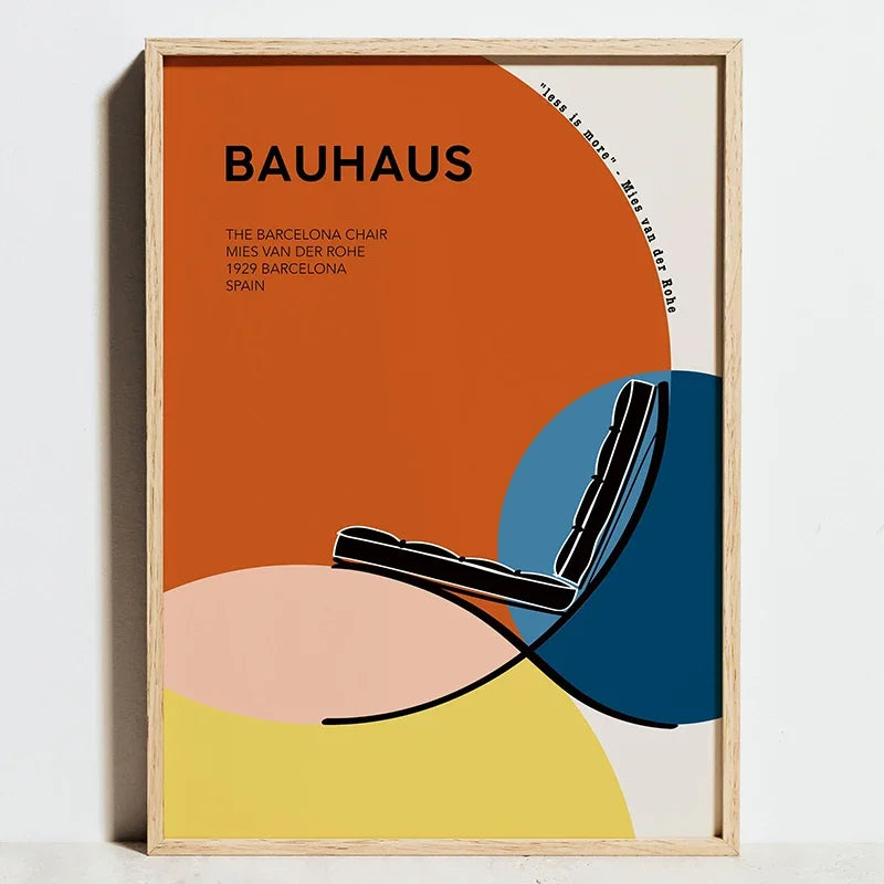 affiches géométriques bauhaus art mural abstrait minimaliste décor moderne