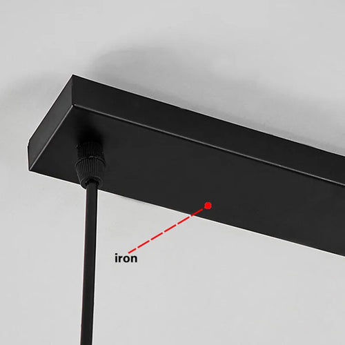 Modern nordic minimalist iron and glass pendant light - vue 5 sur 10