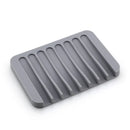 silicone soap dish self-draining tray for bathroom
