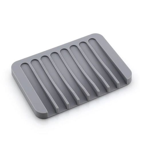 silicone soap dish self-draining tray for bathroom - vue 13 sur 12