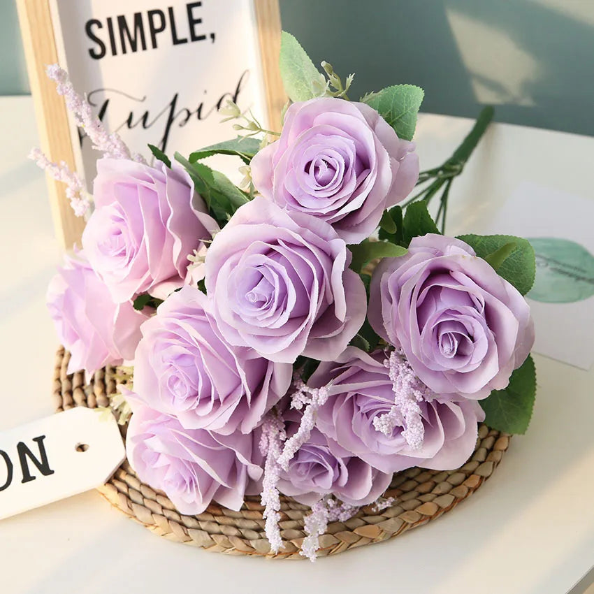 Artificial rose bouquet for weddings and home decor