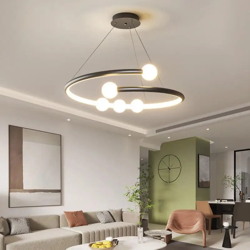 Minimalist designer glass chandelier for modern lighting