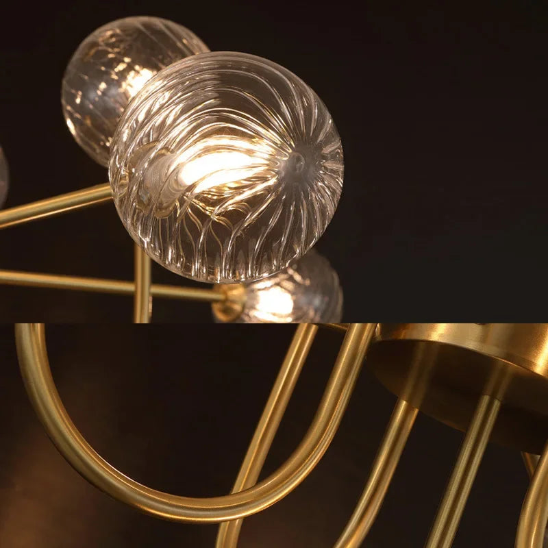 2024 New Pattern Creative U-shaped Magic Bean LED Pendent Lamp For Living Room Bedroom Lobby Exhibition Hall - vue 6 sur 8