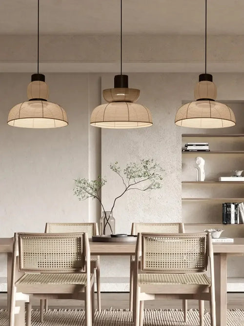 Wabi sabi fabric ceiling light for a Japanese-inspired atmosphere - vue 2 sur 10