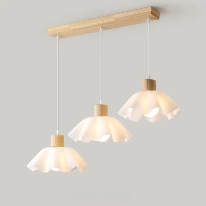 Nordic retro Japanese style decorative LED flower ceiling light 2023 - vue 3 sur 11