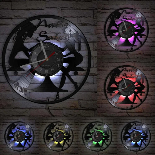vinyl wall clock for nail and beauty salon - vue 17 sur 31