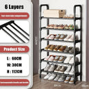 trendy space-saving 5-tier metal shoe rack